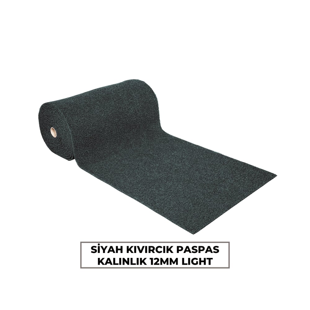 Siyah Kıvırcık Paspas 12mm Light