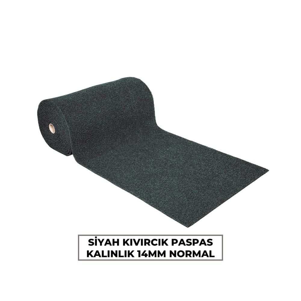 Siyah Kıvırcık Paspas 14mm Normal