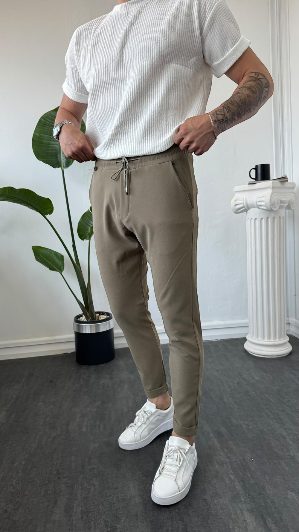 MR Duble Paça Jogger Haki Yeşili