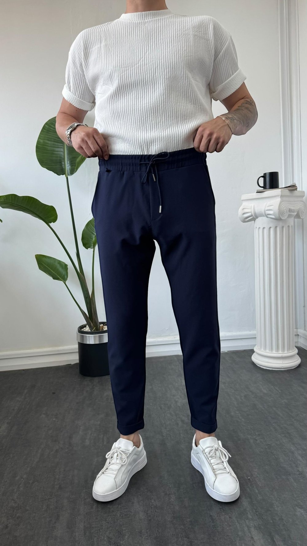 MR Duble Paça Jogger Lacivert