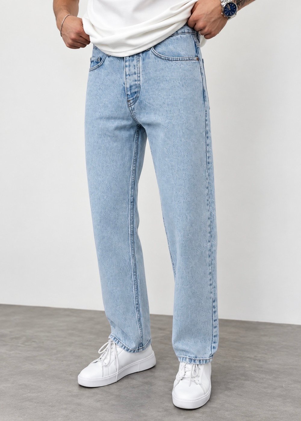 Kar Yıkama Premium Baggy Kalıp Jeans