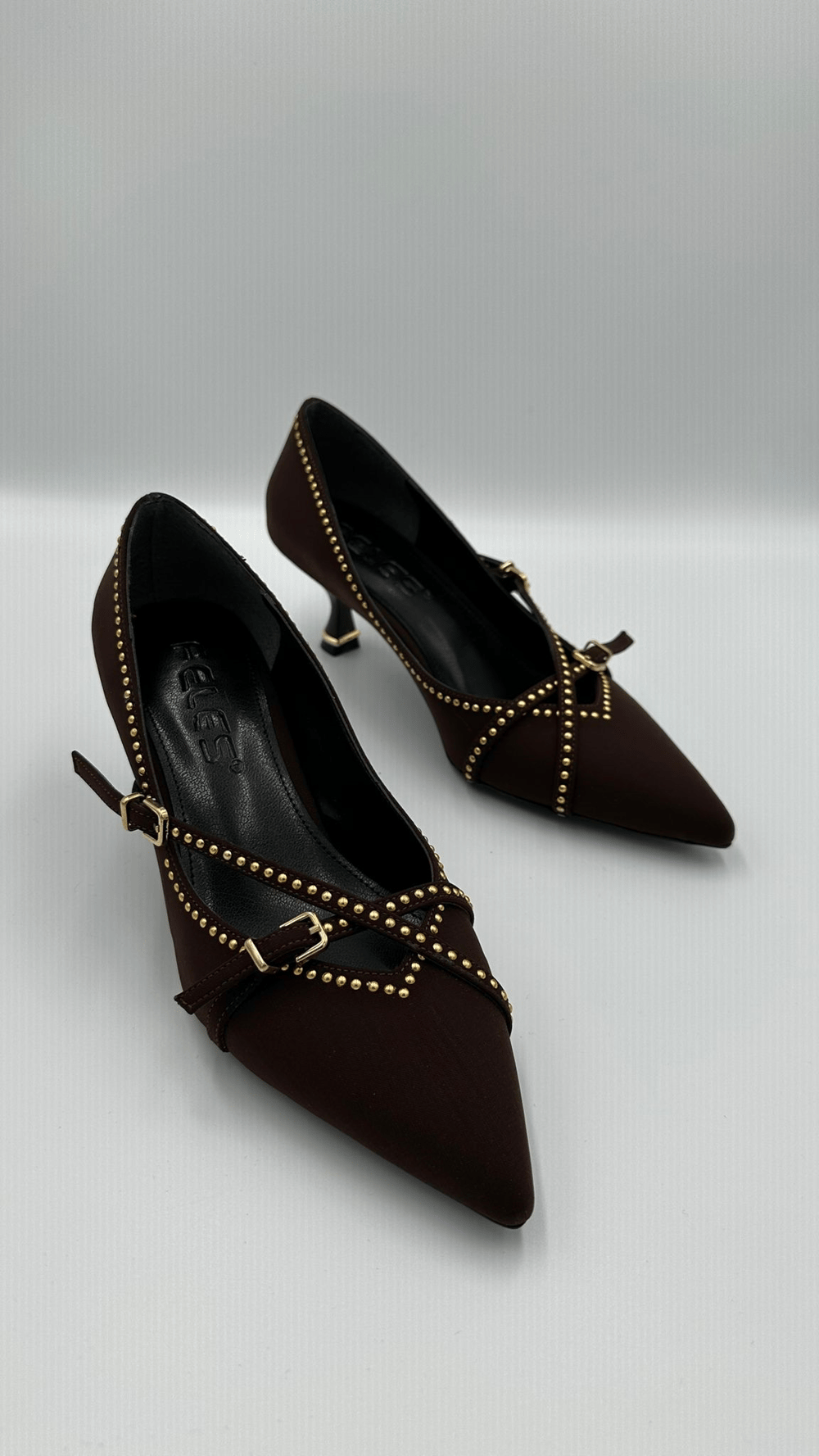Kahve Nubuk Stiletto