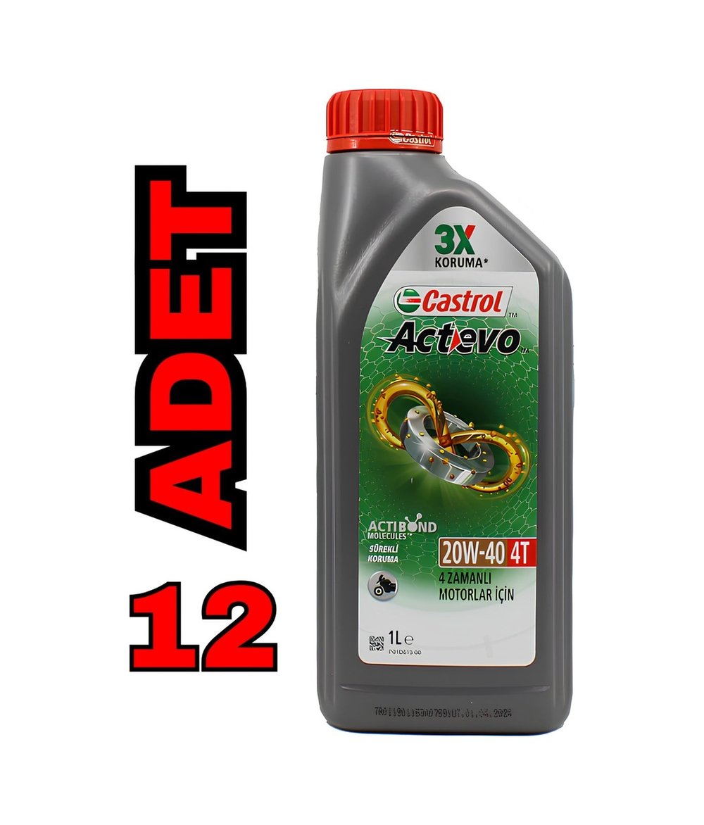 Castrol Actevo 20w-40 4t Motor Yağı 12 x 1 L