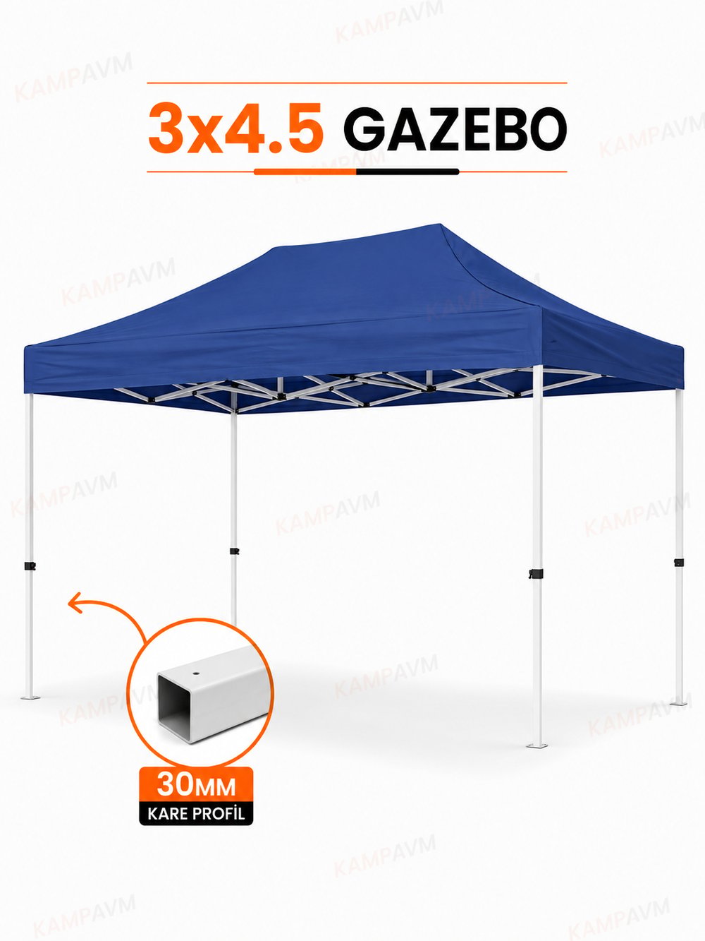3x4'5 Katlanır Gazebo Çadır Pratik Kurulumlu Portatif Gölgelik - Çadır KampAVM