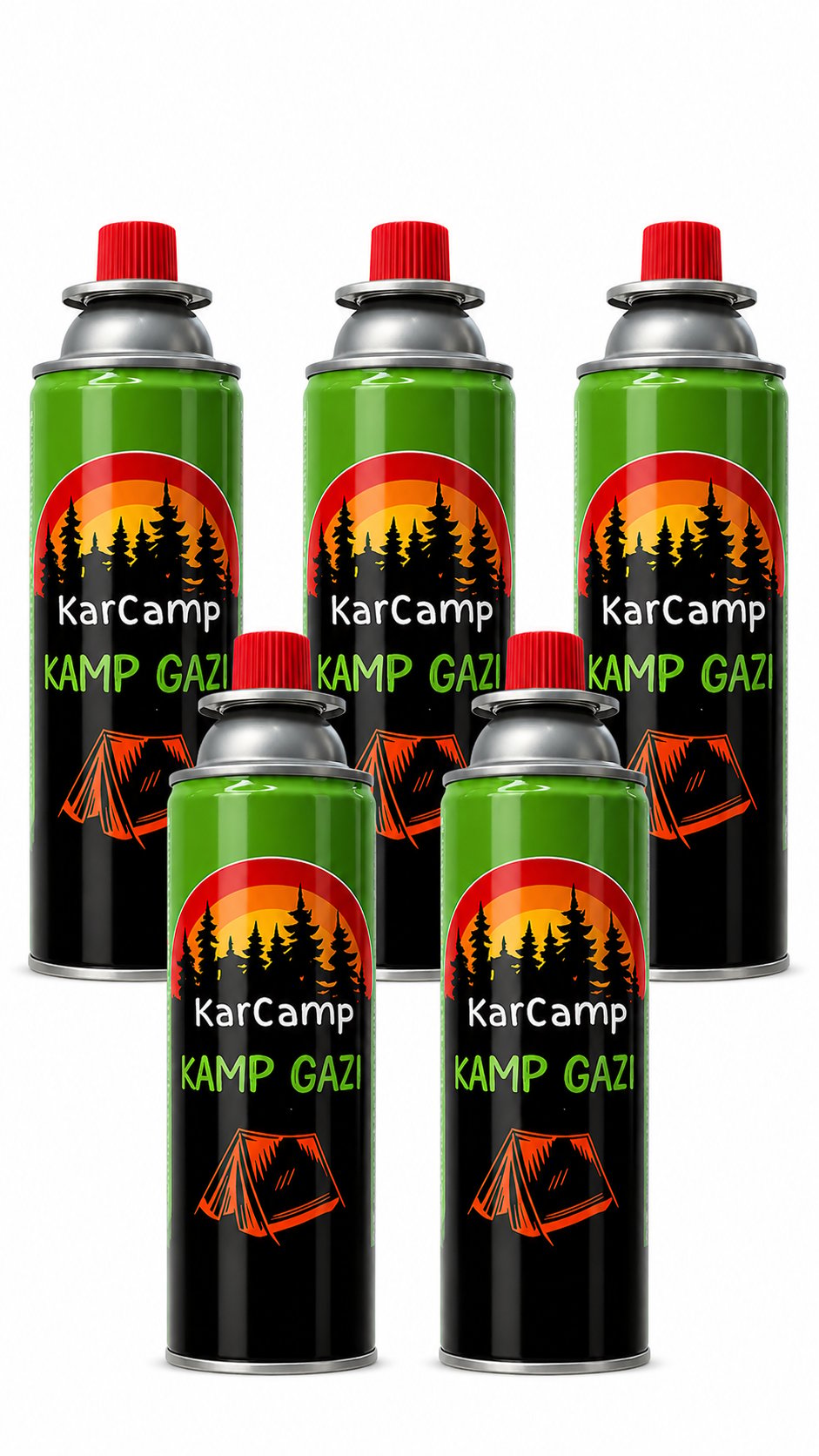 Kamp Ocağı Gaz Kartuşu Bütan Propan Gaz 5 Li Set 220 Gr - Kamp Ocakları KampAVM