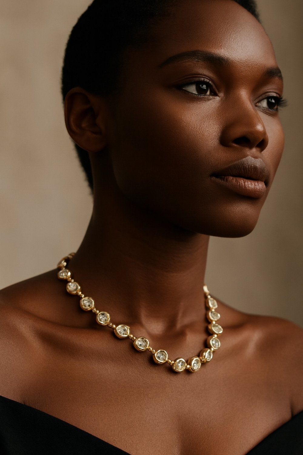 Yeni yıl Taşlı Choker Kolye