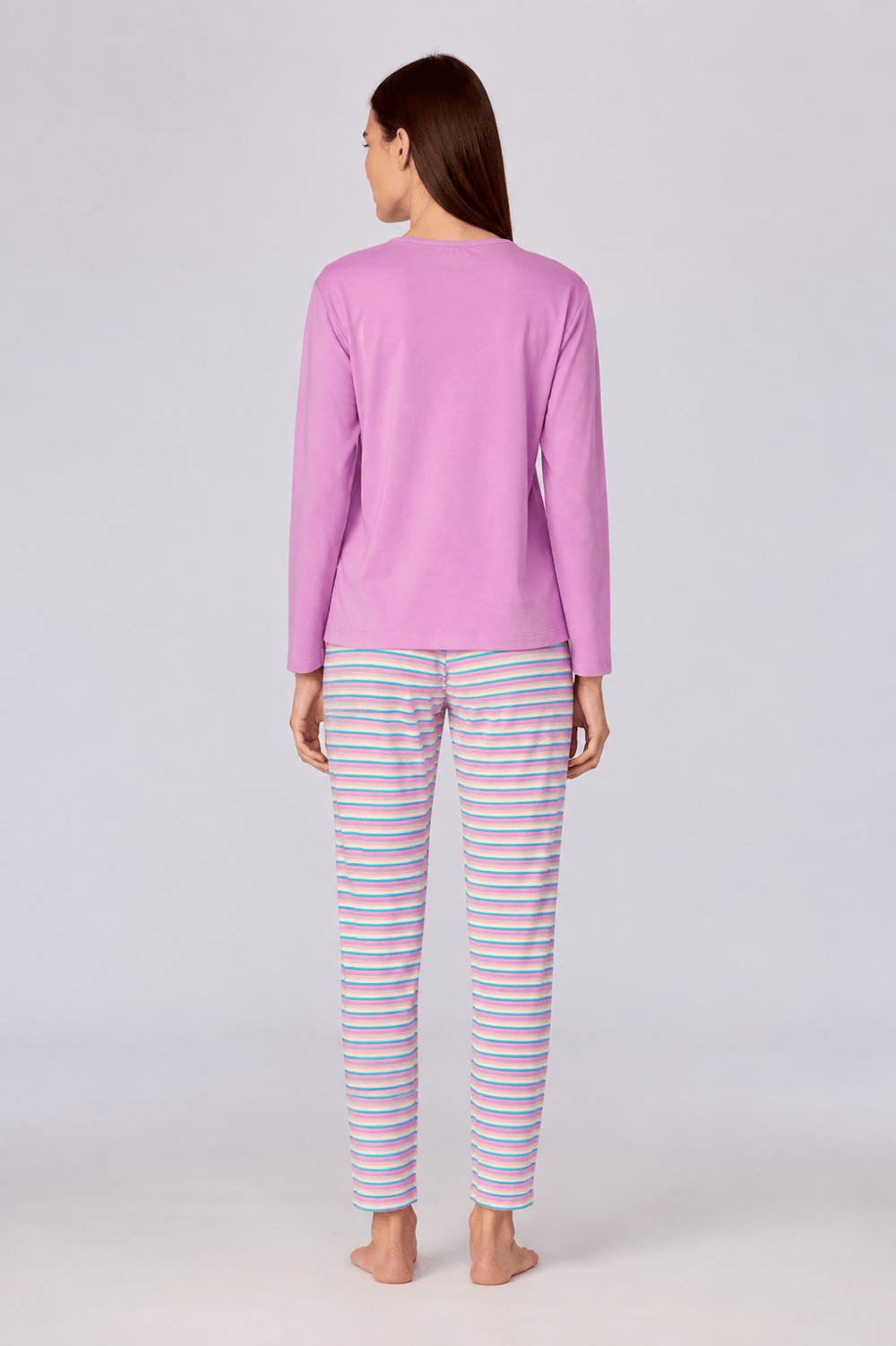Baskı Detaylı Pembe Kadın Pijama