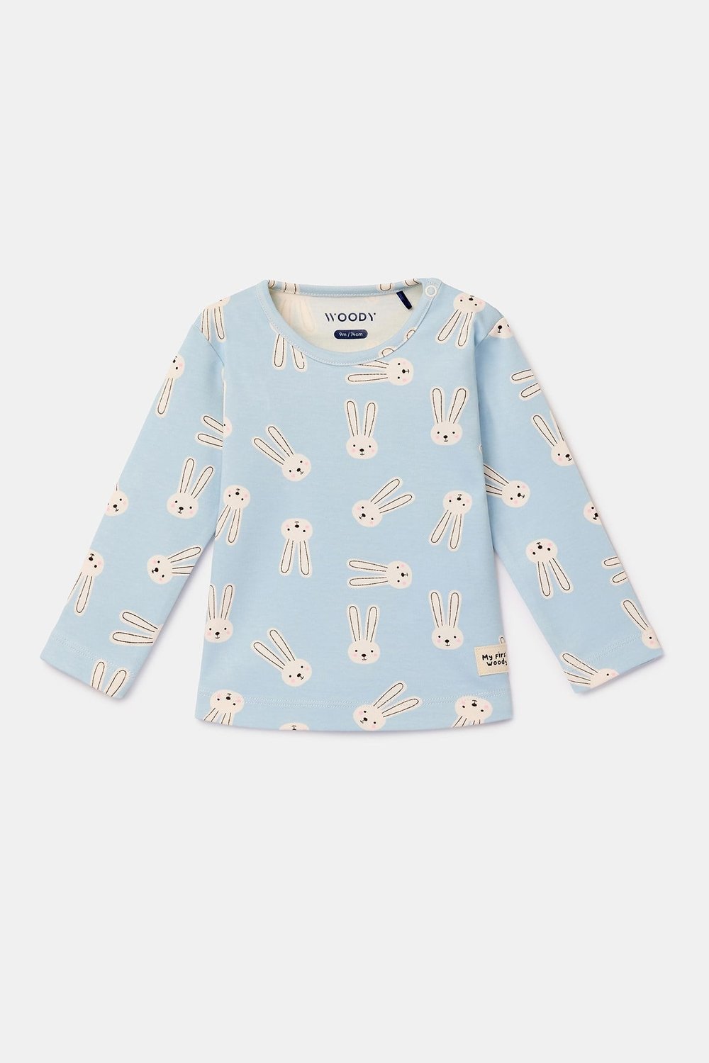Tavşan Desenli Mavi Çocuk Pijama