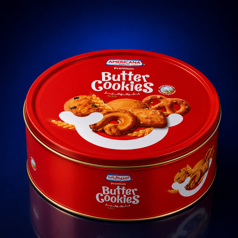 AMERICANA BUTTER COOKIES  454 GR METAL