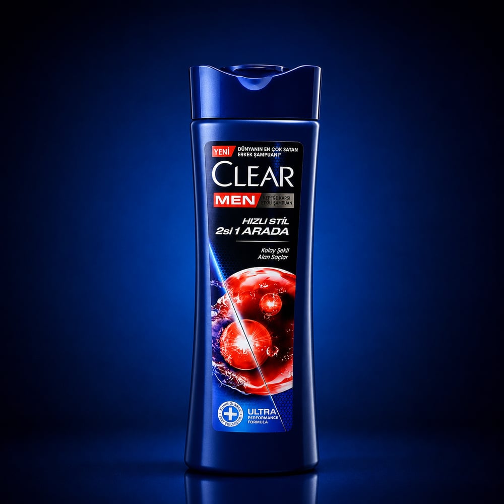 CLEAR MEN ŞAMPUAN HIZLI STİL 2 Sİ 1 ARADA 350 ML *25