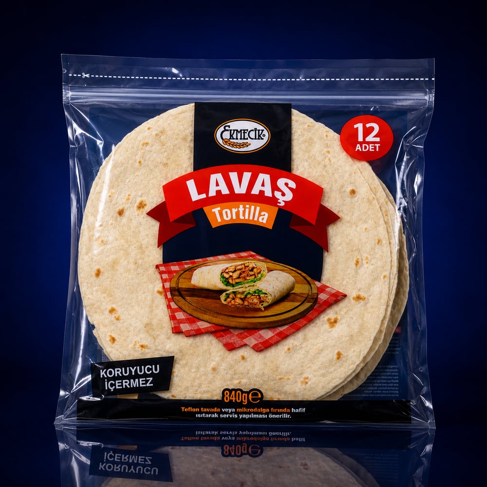EKMECİK LAVAŞ TORTİLLA 12ADET 840 GR *12