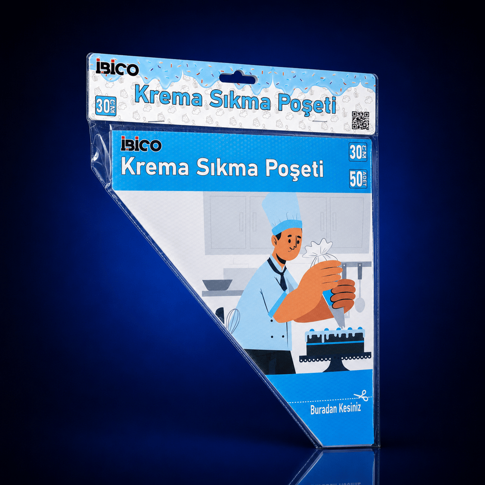 İBİCO İ22-151 NAYLON 30CM 50PCS KREMA SIKMA POŞETİ TORBASI