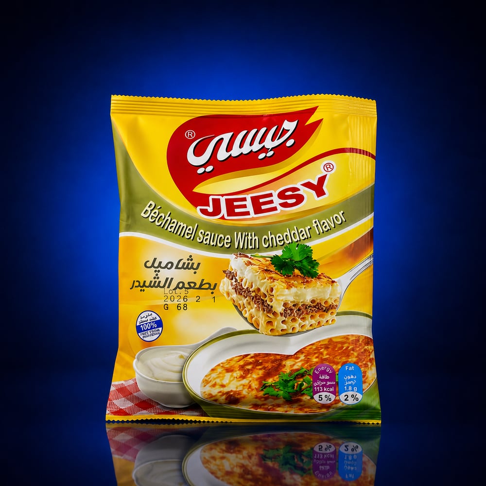 JEESY BECHAMEL SAUCE WITH CHEDDER 68 GR