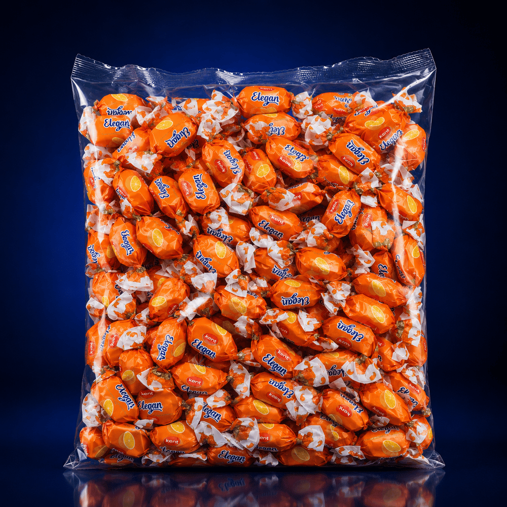 KENT PORTOKAL SULU DOLGULU TOFFE  ŞEKERLEME 1KG