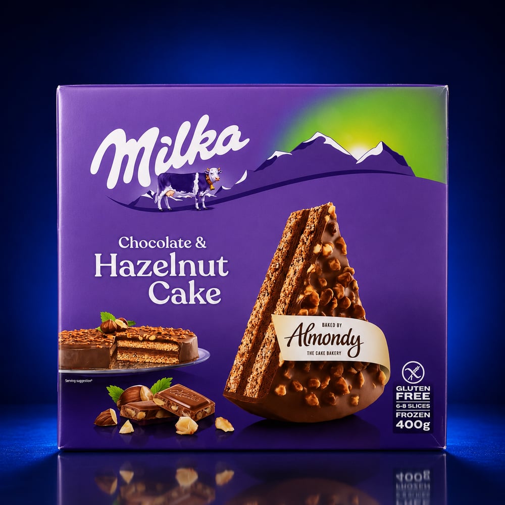 MILKA CHICOLATE & HAZELNUT CAKE 400G