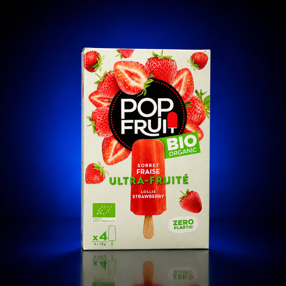 POP FRUIT BIO ORGANIC STRAWBERRY 4*70G
