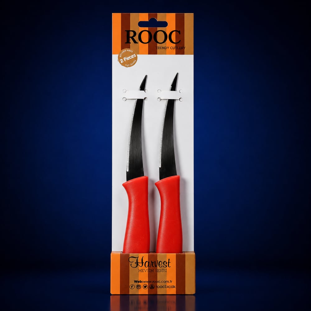 ROOC LAZER KESİM 2'Lİ MEYVE BIÇAK SETİ MR-002