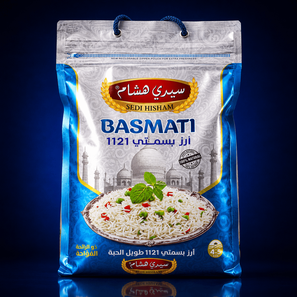 SEDI HISHAM INDIAN SELLA BASMATI RICE 1121 - 4,5 KG