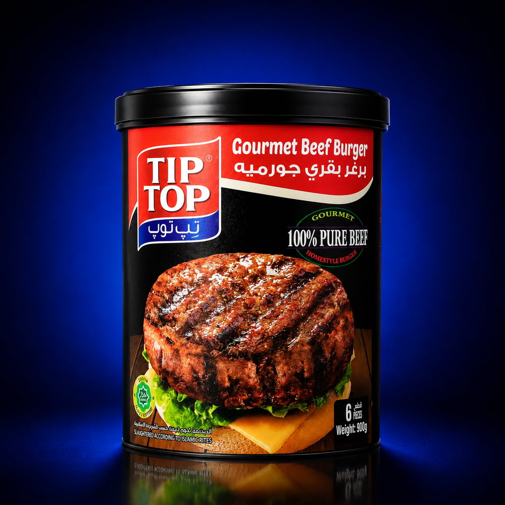 TIP TOP GOURMET BEEF BURGER 900 GR
