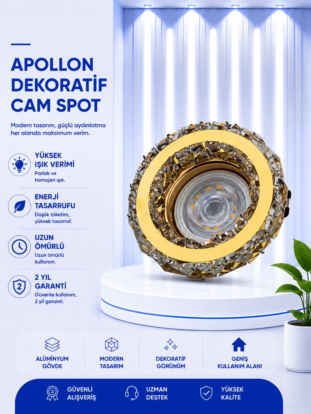 NOAS APOLLON DEKORATİF CAM SPOT