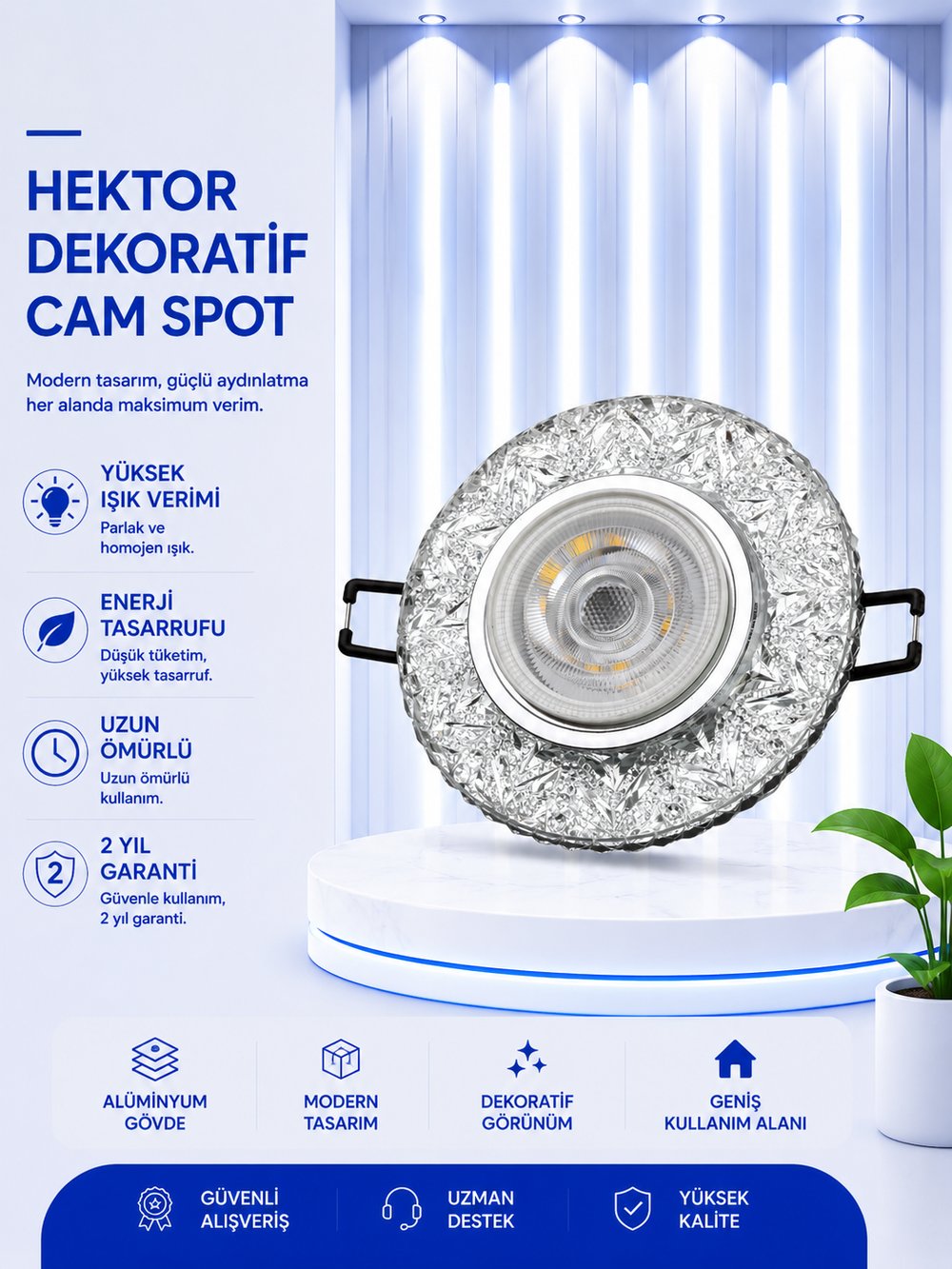 NOAS HEKTOR DEKORATİF CAM SPOT
