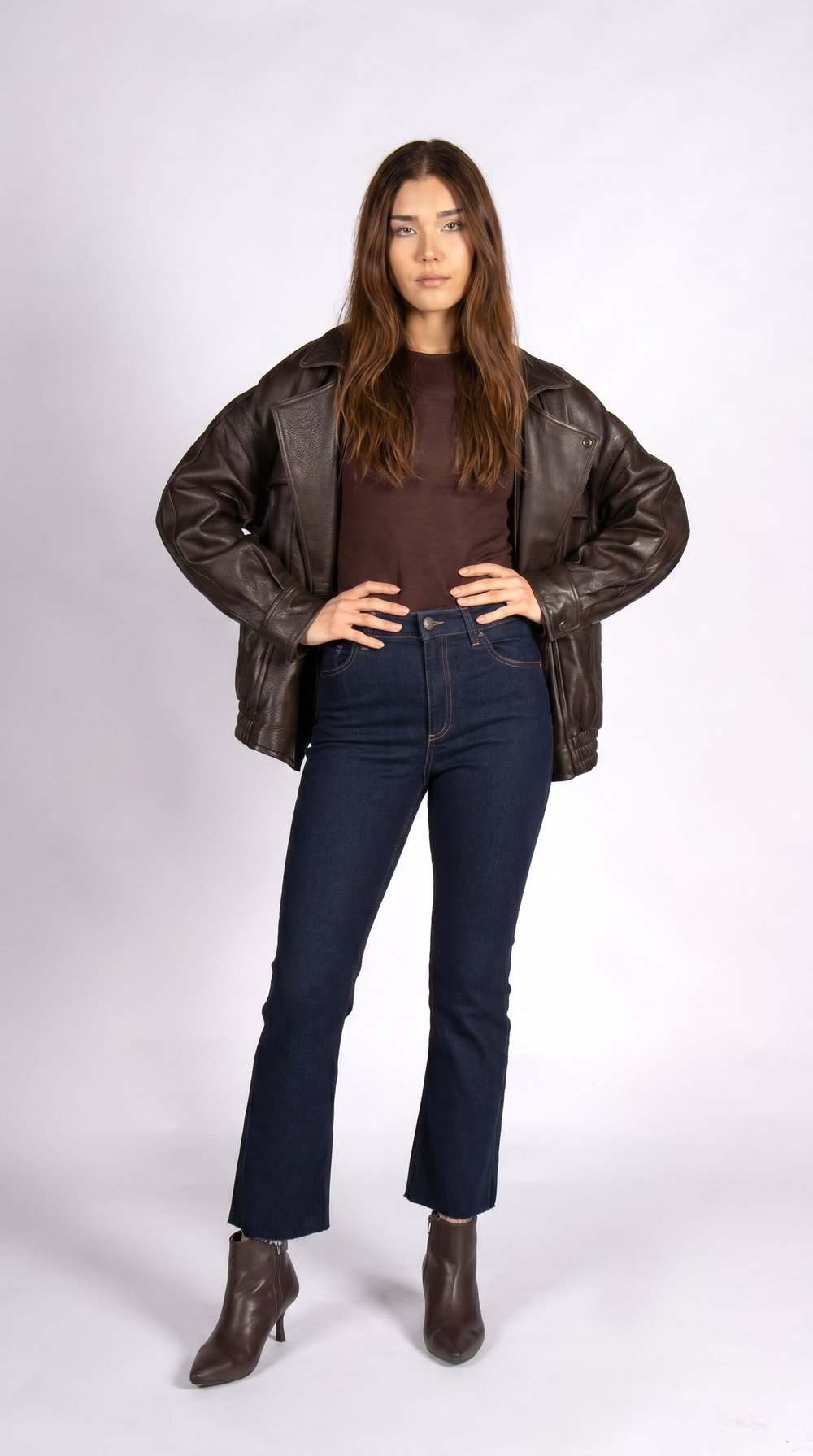 Casual Flare Crop Dark Rodeo Kadın Jean Pantolon