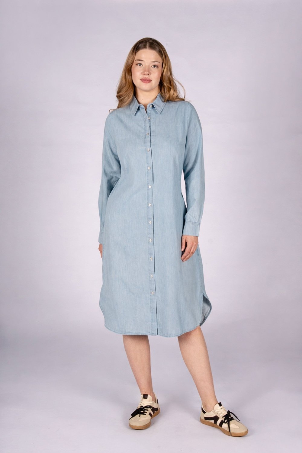 Denim Breeze Tunic Geniş Kalıp Açık Indigo Kadın Jean Tunik
