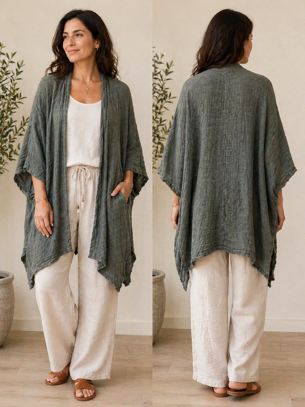 İtalyan Keten Kaftan 25011932 - 14030