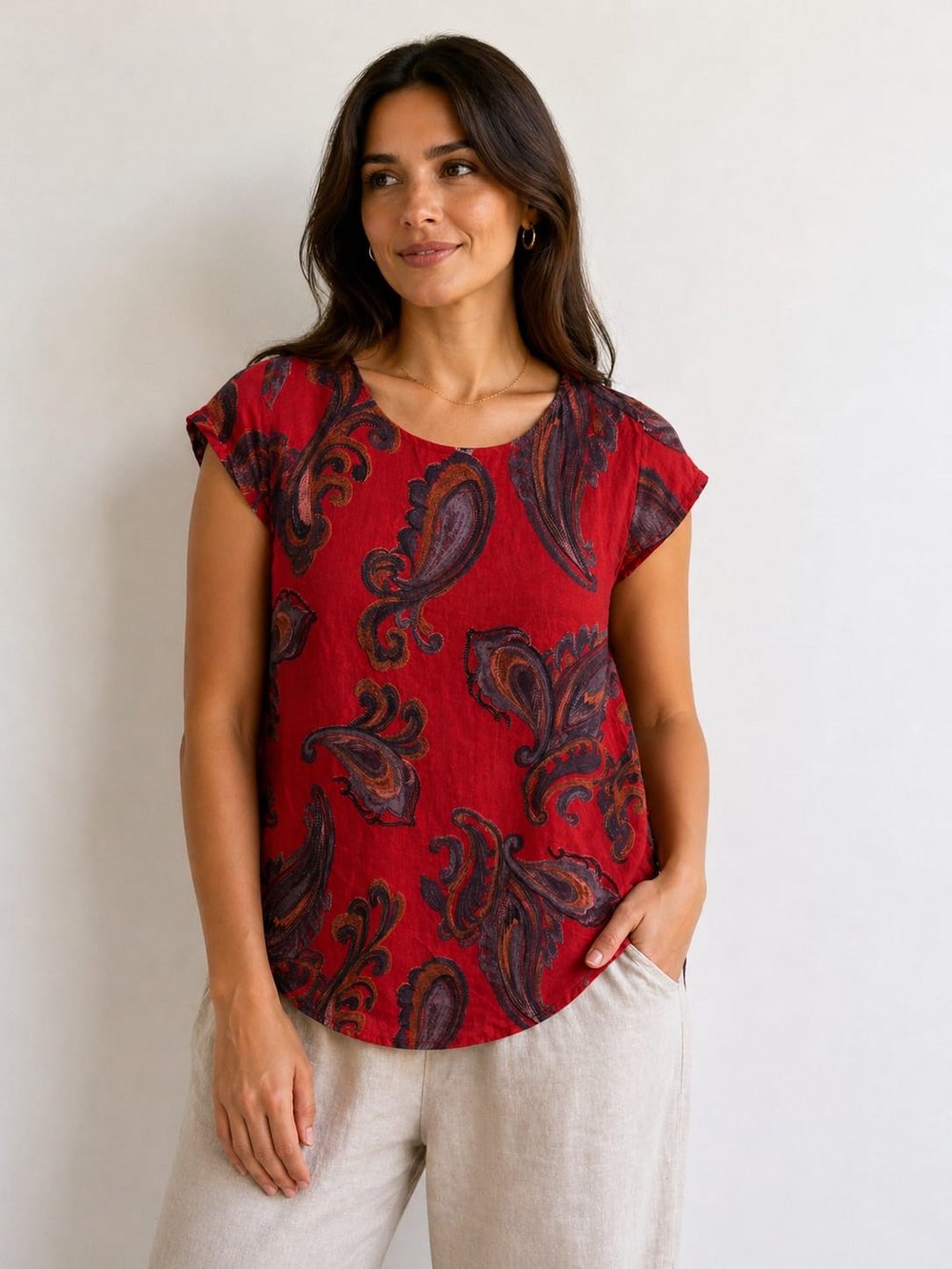 İtalyan Şal Desen Tunik Elbise 2601XA15 - 9519B