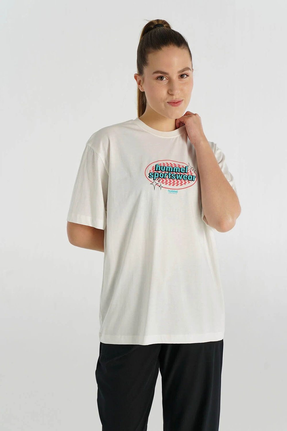 HUMMEL KADIN KISA KOL T-SHIRT HMLPATEZ OVERSIZE T-SHIRT S/S 912150