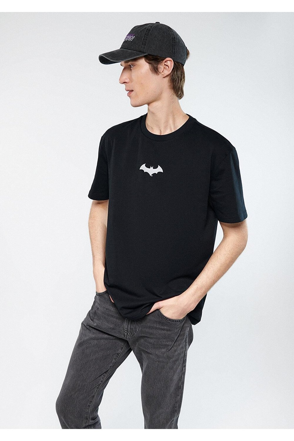 MAVİ ERKEK BATMAN REFLEKTÖR BASKILI TİŞÖRT Siyah 066878-900
