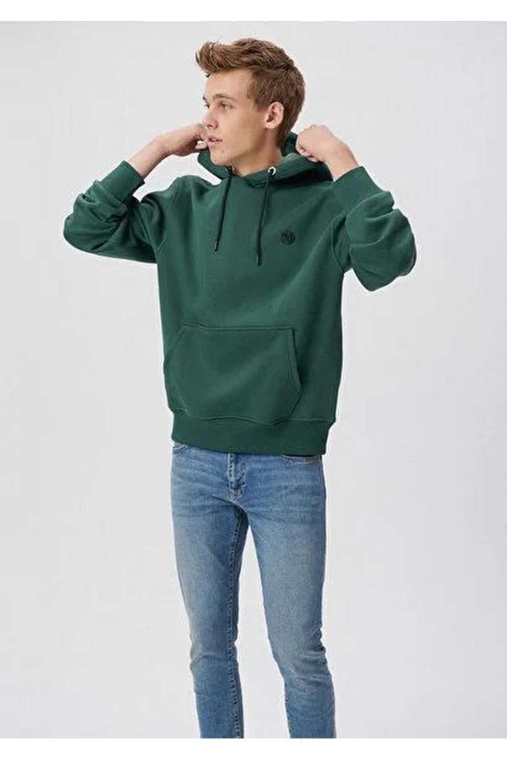 MAVİ ERKEK KAPÜŞONLU SWEATSHIRT Derin Orman Yeşili 065809-71580