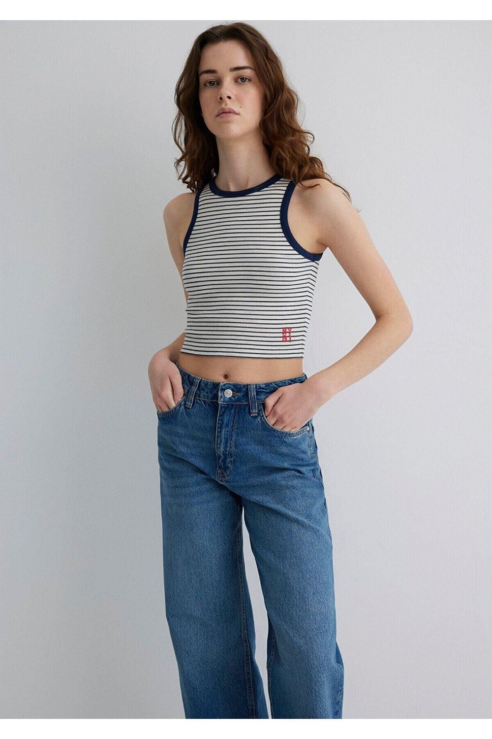 MAVİ KADIN ASKILI MODELLİ PENYE Outher Space Stripe 1613089-89811