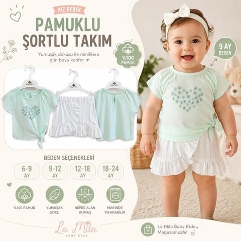 PAMUKLU ŞORTLU TAKIM 