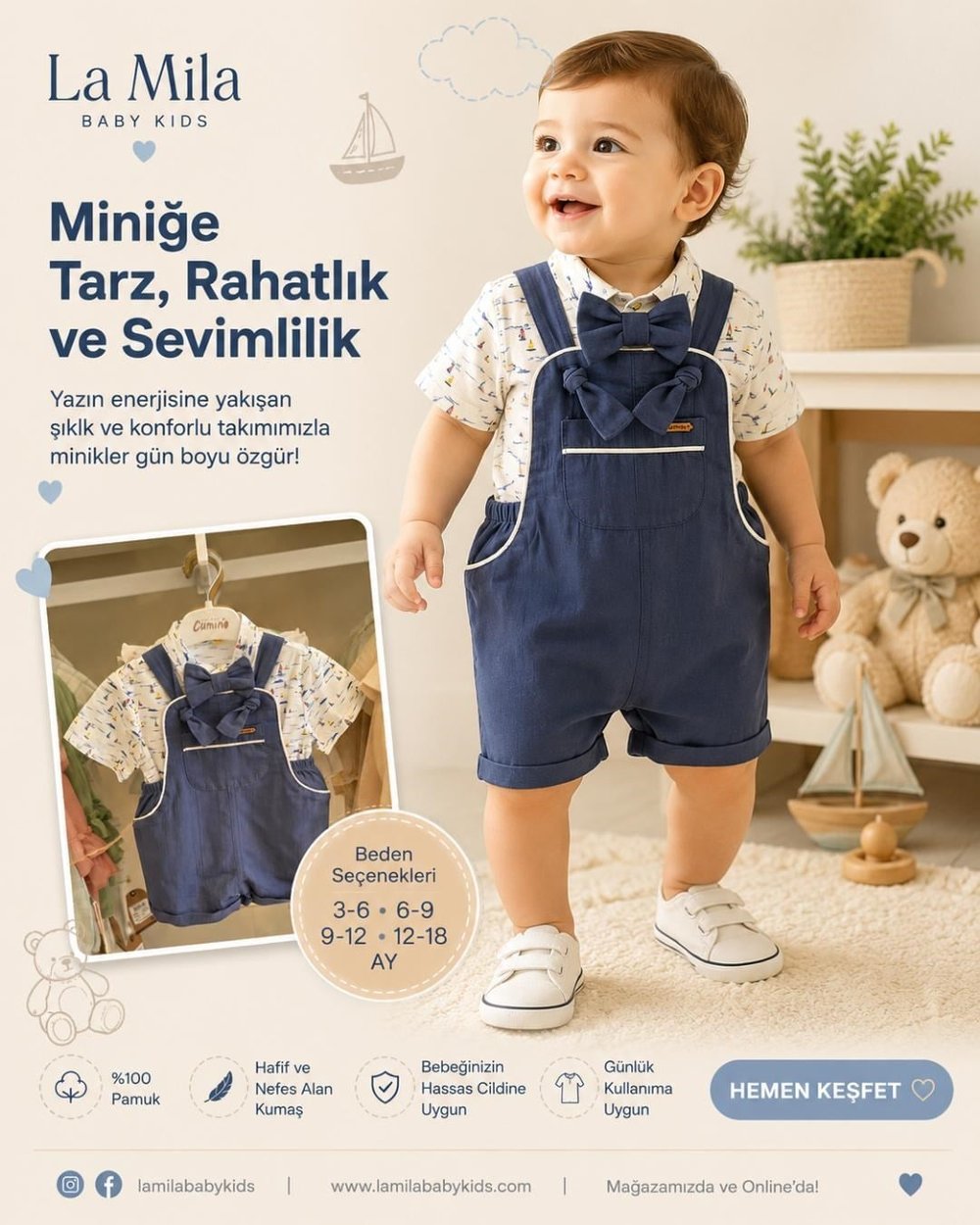 PAPYON DETAYLI GÖMLEKLİ ERKEK TULUM 