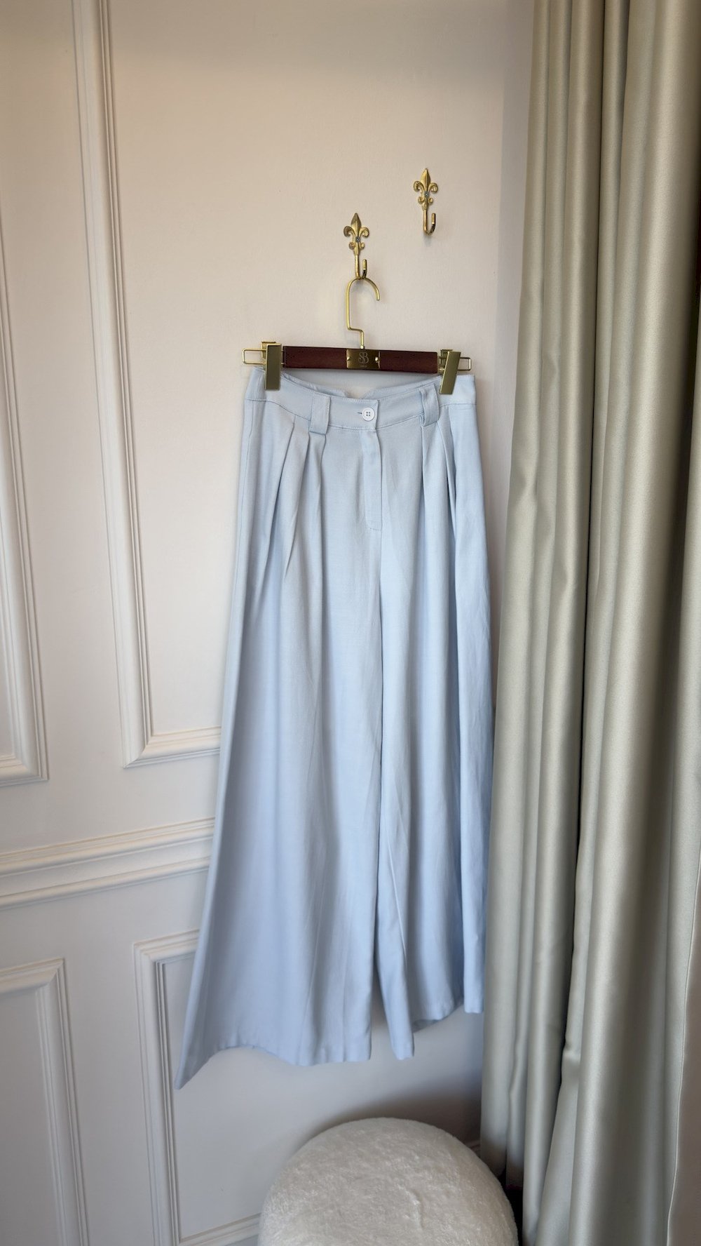 Bebe Mavisi Keten Pantolon