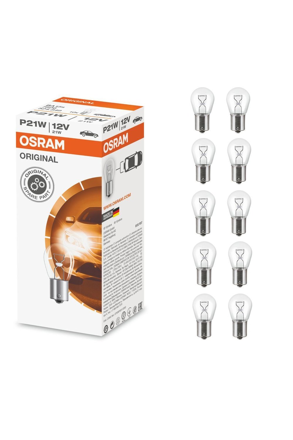 7506 P21w 93 Sinyal Stop Ampul 12v 21w 10 Adet Tek Duy Düz