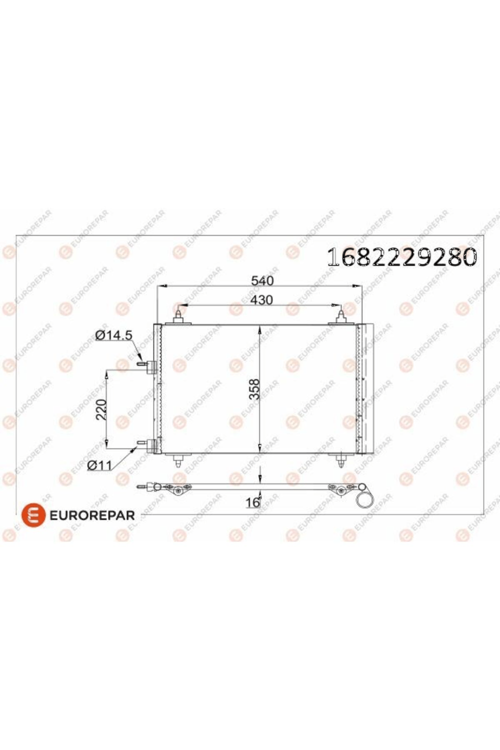 ERP KLİMA RADYATÖRÜ PEUGEOT  307 (3E) (3E_,3H_) CC (3B) SW (3H)