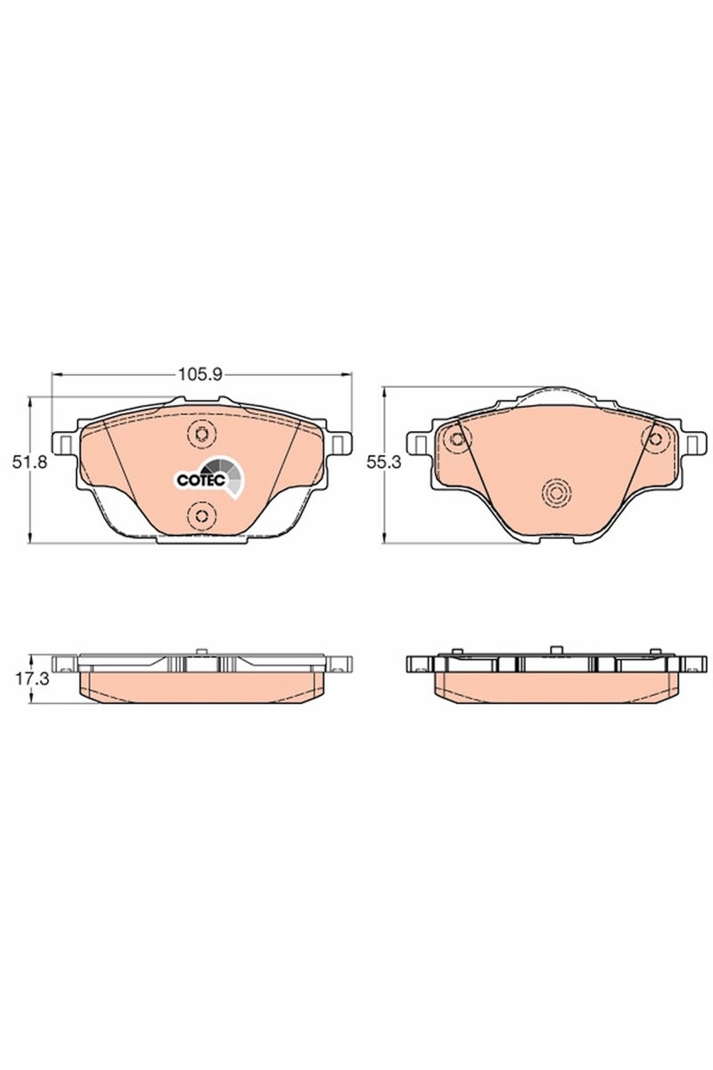 FREN BALATASI ARKA CİTROEN PEUGEOT OPEL (106MM) OEM 1647860380