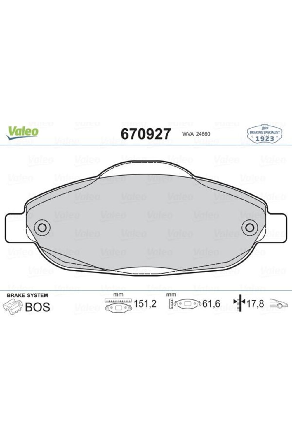 FREN BALATASI ON (151 MM) PEUGEOT P308 P3008 07-