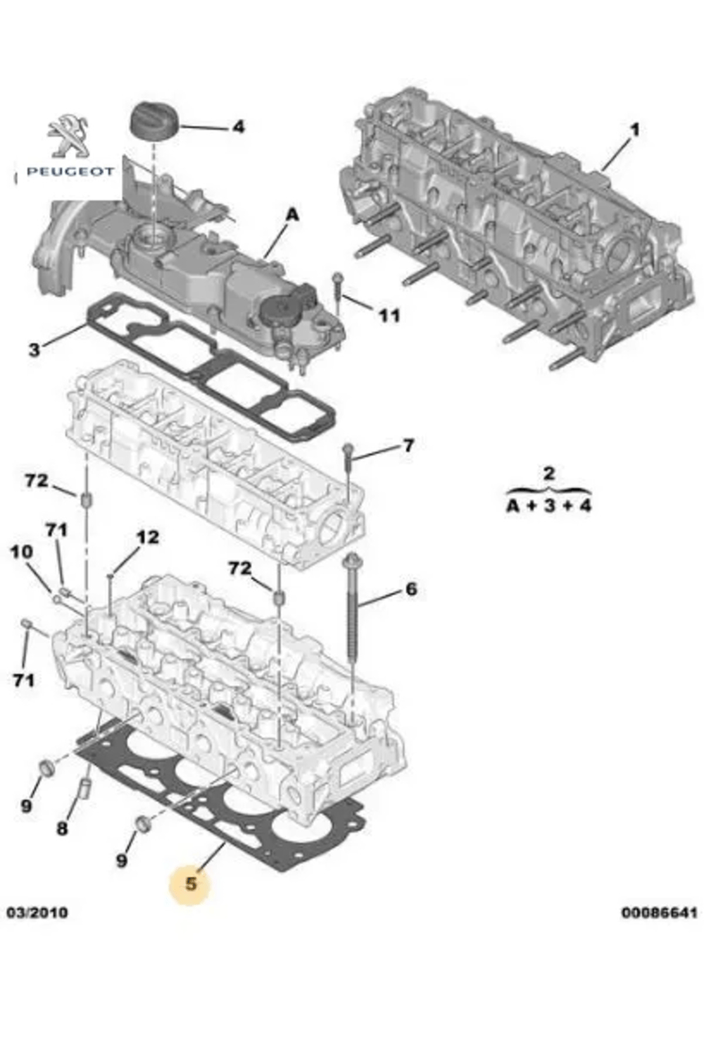 Silindir Kapak Contasi 207-208 AV2Q6051BA 0209.HJ