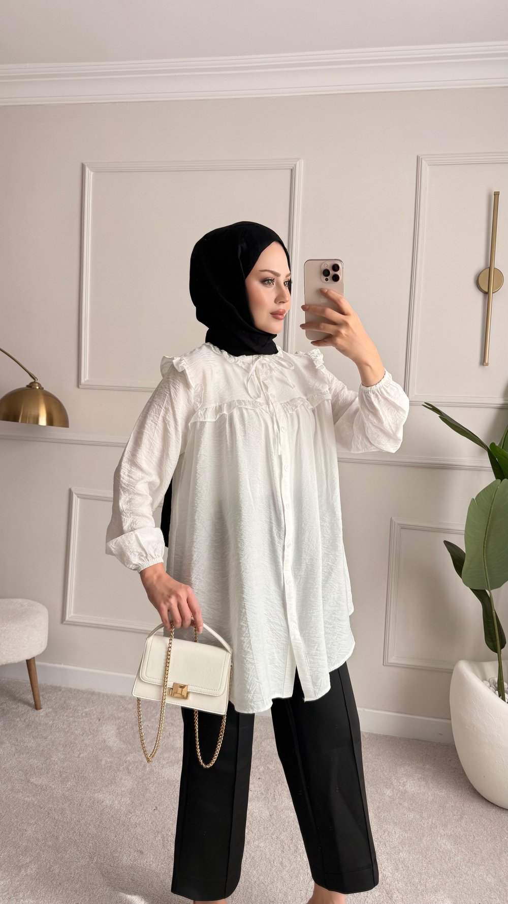 Fırfır Detaylı Yazlık Tunik