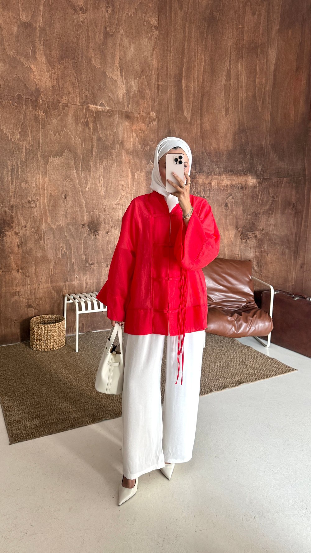 ÉLAN Bağlamalı Keten Kimono Yazlık Oversize Kimono Ceket Kadın Tesettür Kimono