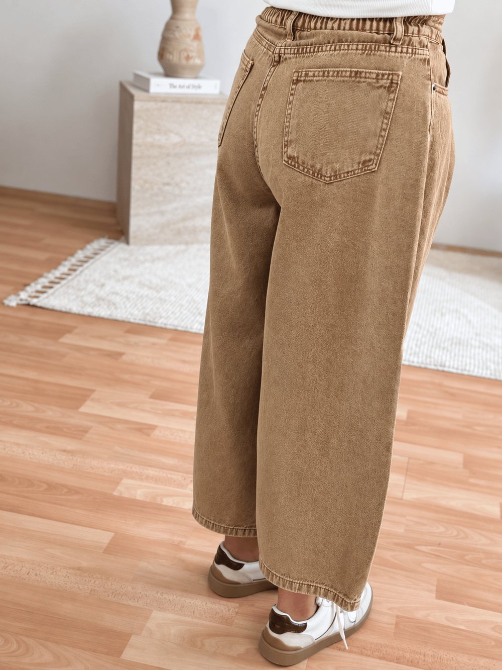 Mila Wide Leg Jean-Camel