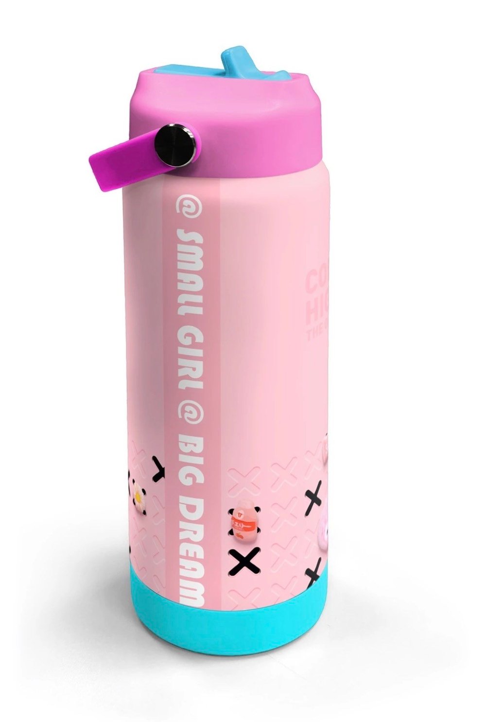 Coral High 650 Ml Pembe Papatya Crocs Model Katlanır Ağızlıklı Termos Suluk