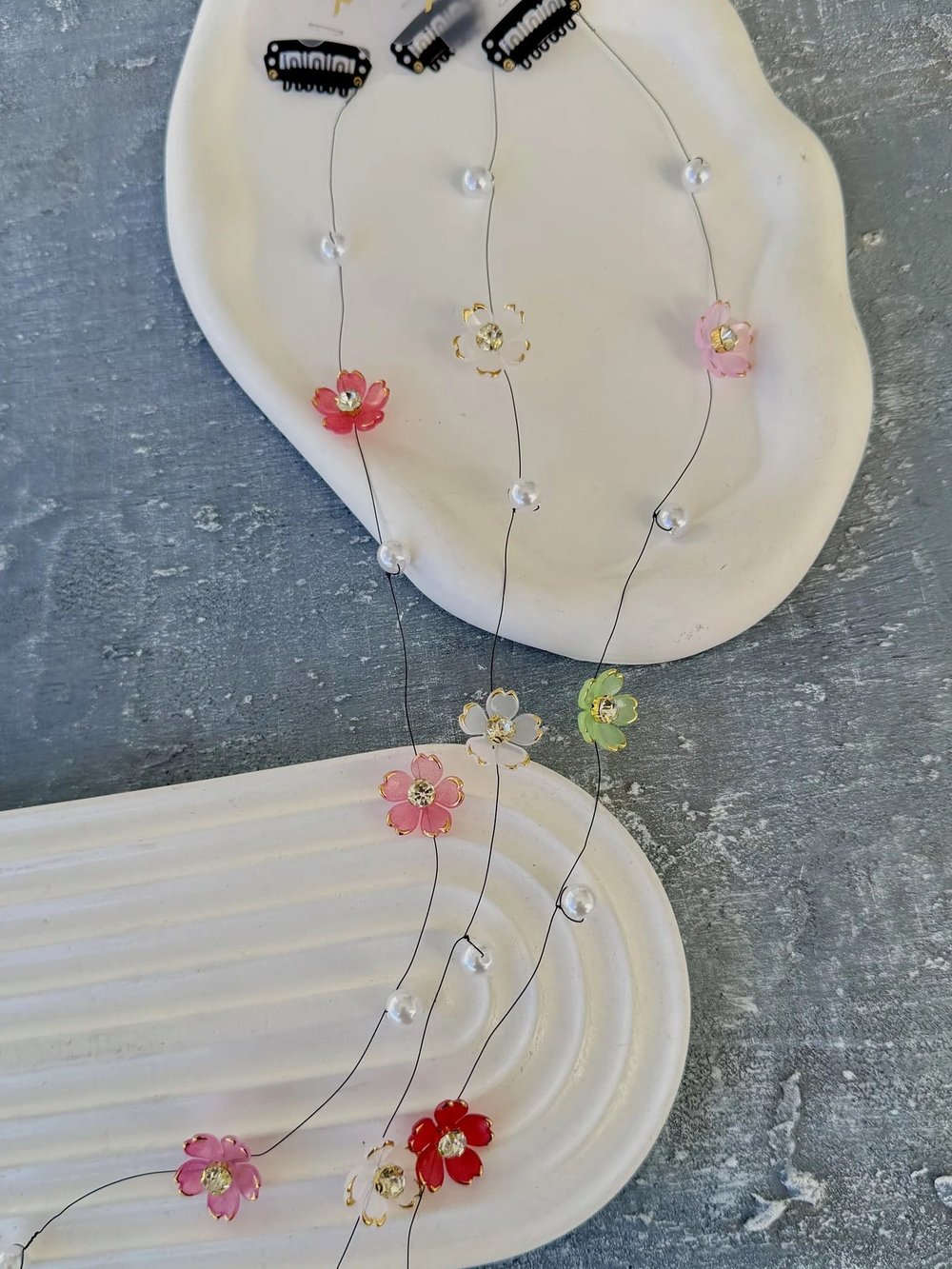 Çıtçıtlı Örgü Arası Papatya Tinsel