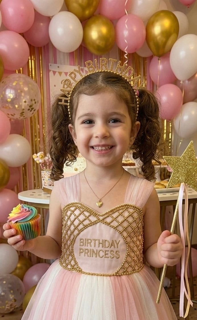 Happy Birthday Yazılı Rose Gold Parti Tacı
