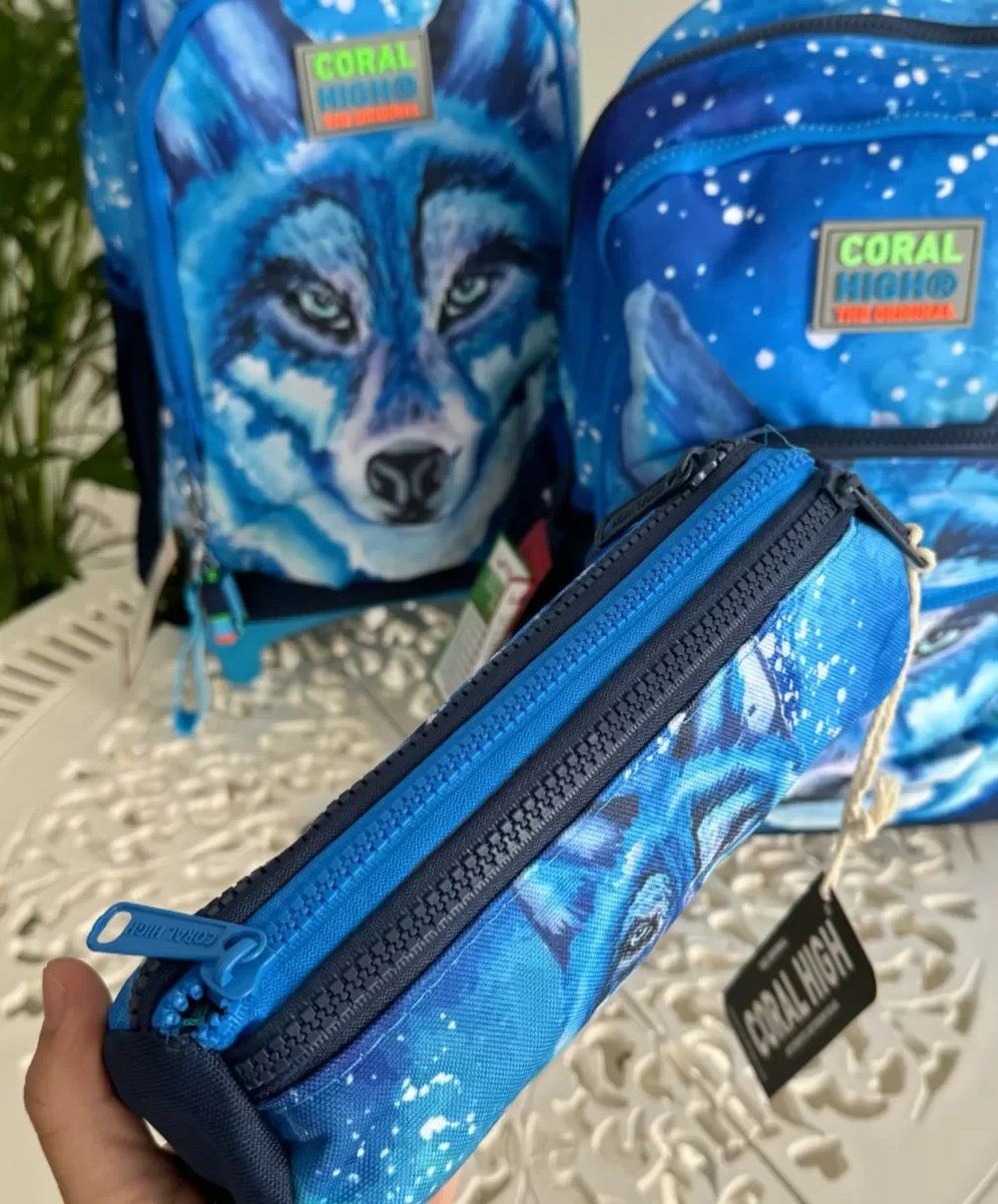 Coral High Kurt Desenli 3 Bölmeli Kalemlik