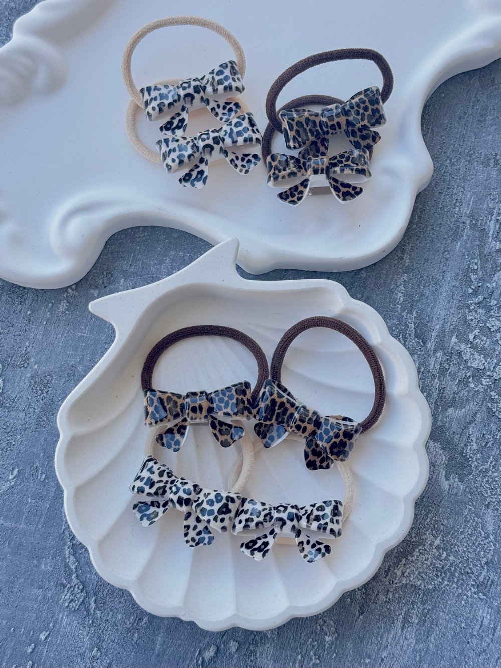 Leopar Desenli Kurdele Lastik