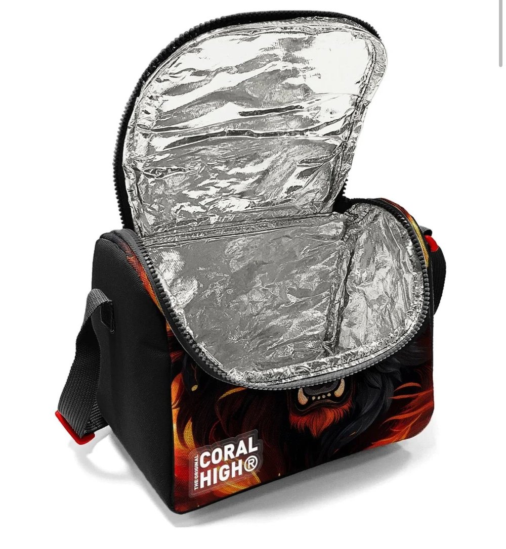 Coral High Siyah Aslan Desenli Thermo Beslenme Çantası